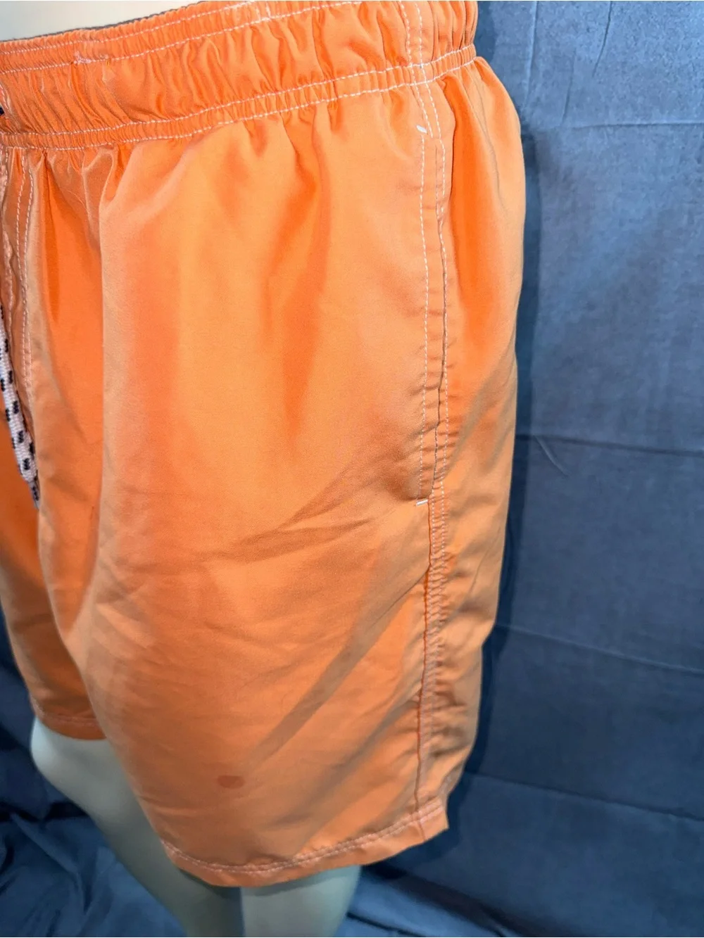 2922-croft & barrow Orange Elastic-Waist Swim Trunks